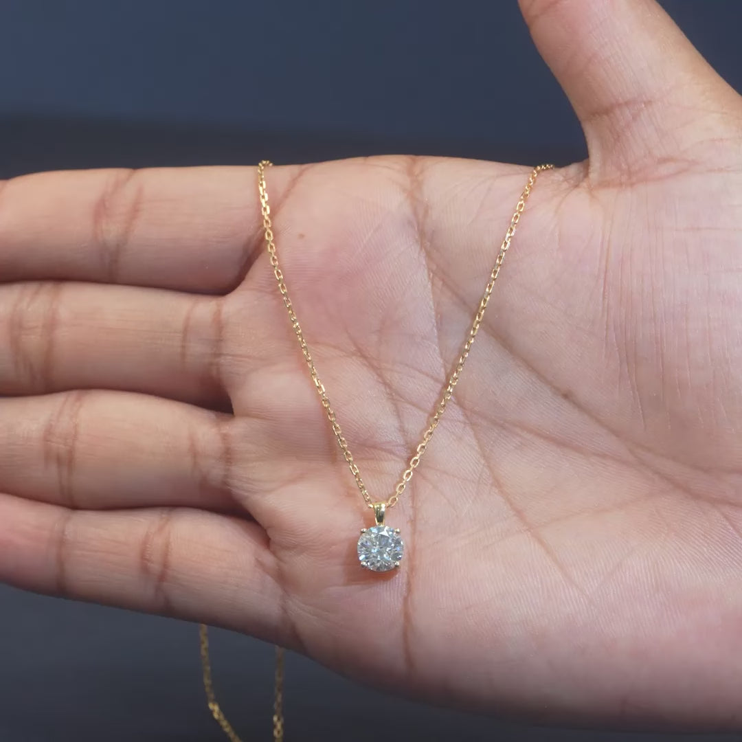 2 CT Round Solitaire Pendant