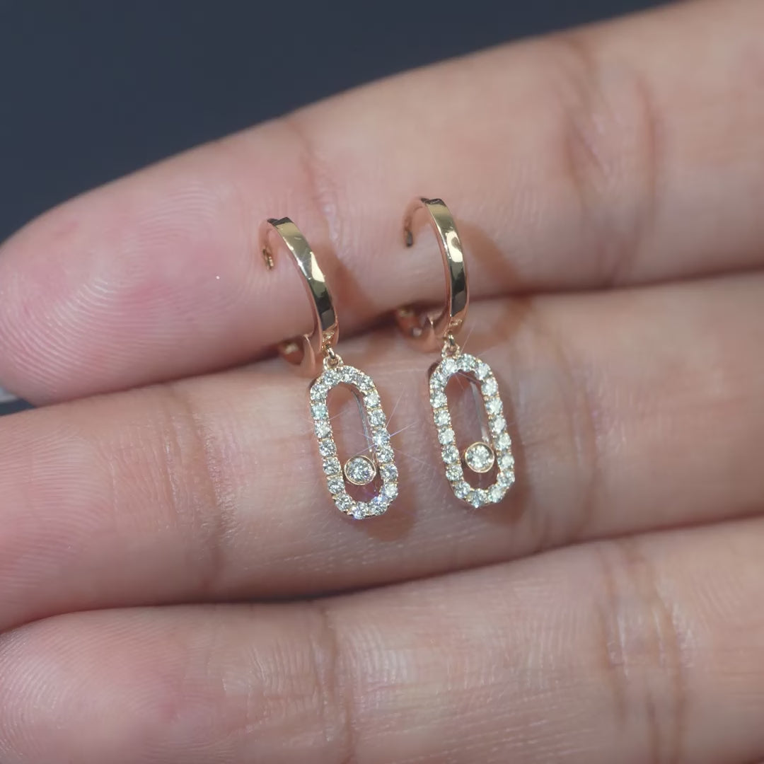 0.25 CT Round Diamonds Drop Earrings