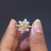 2.25 CT Cushion Cut Flower Ring