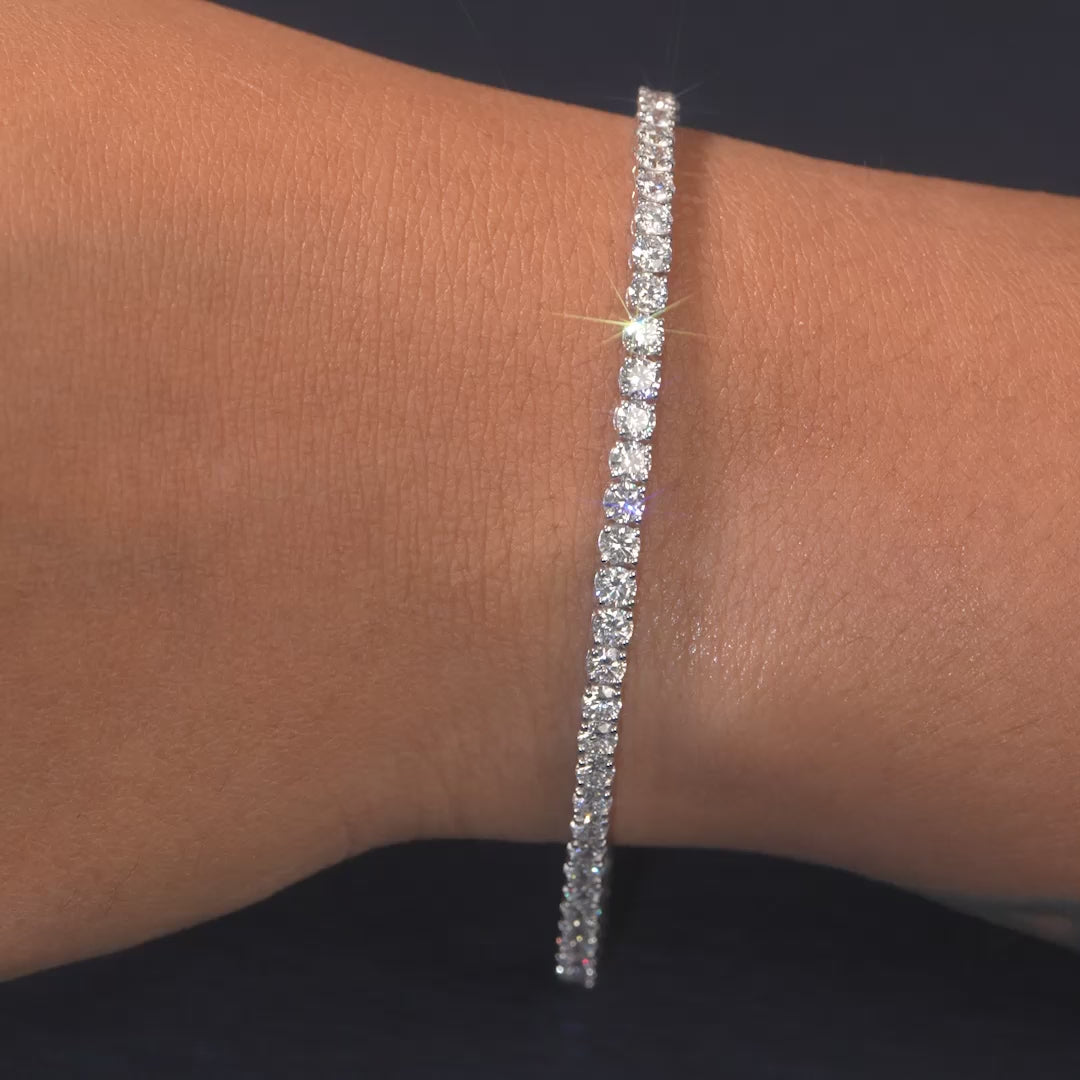 7.18 CT Round Cut Tennis Bracelet