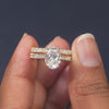 3.35 CT Oval Diamond Pavé Bridal Set