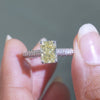 2.66 CT Radiant Solitaire Pavé Ring