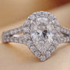 1.57 CT Pear Halo Ring