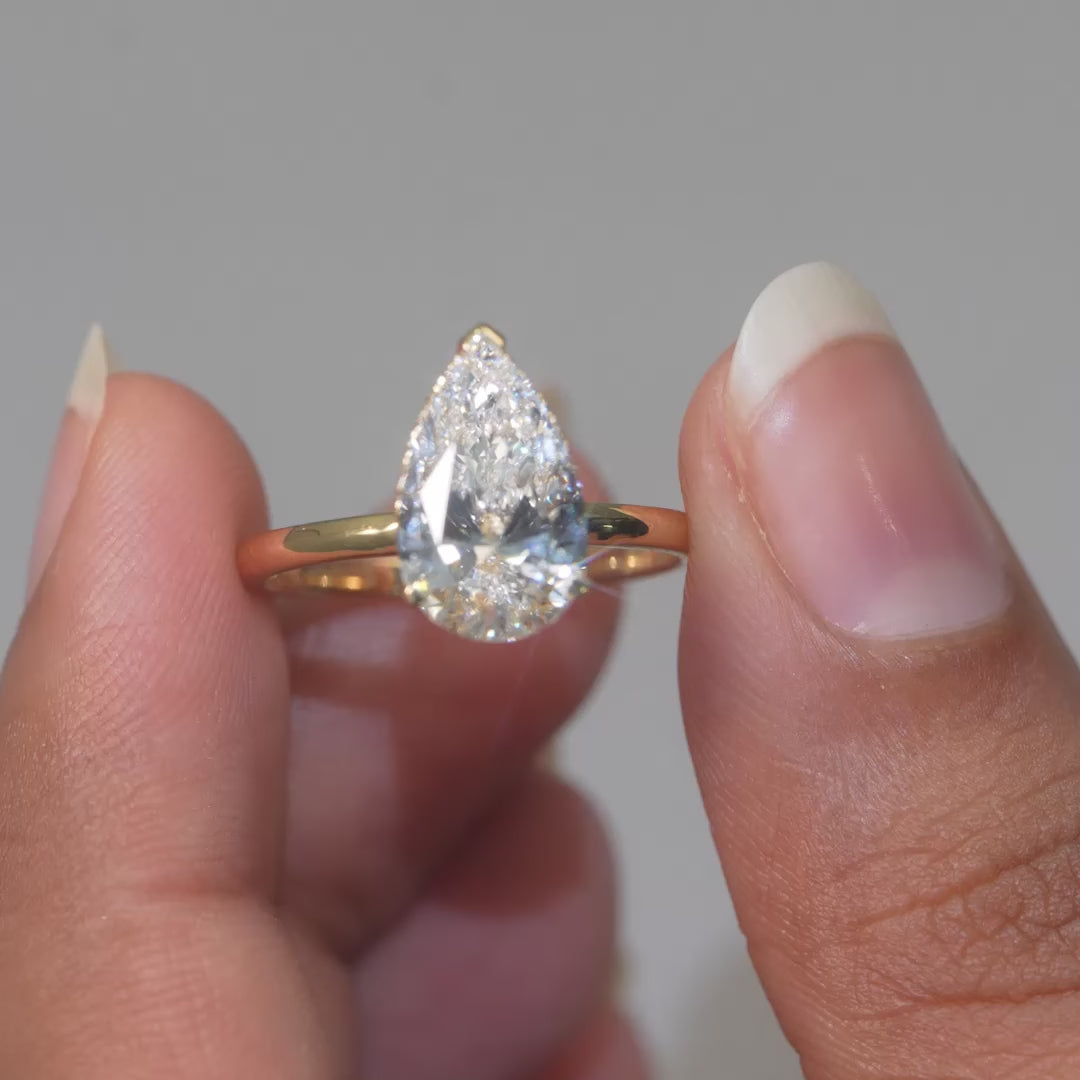2.7 CT Pear Cut Solitaire Ring