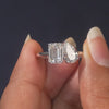 2.63 CT Emerald & Pear Toi et Moi Ring