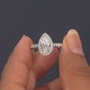 1.53 CT Pear Cut Halo Ring