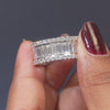 4.70 CT Baguette Channel-Set Curved Wide Band