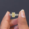 2.8 CT Radiant Three Stone Ring
