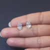 3 CT Oval Stud Earrings