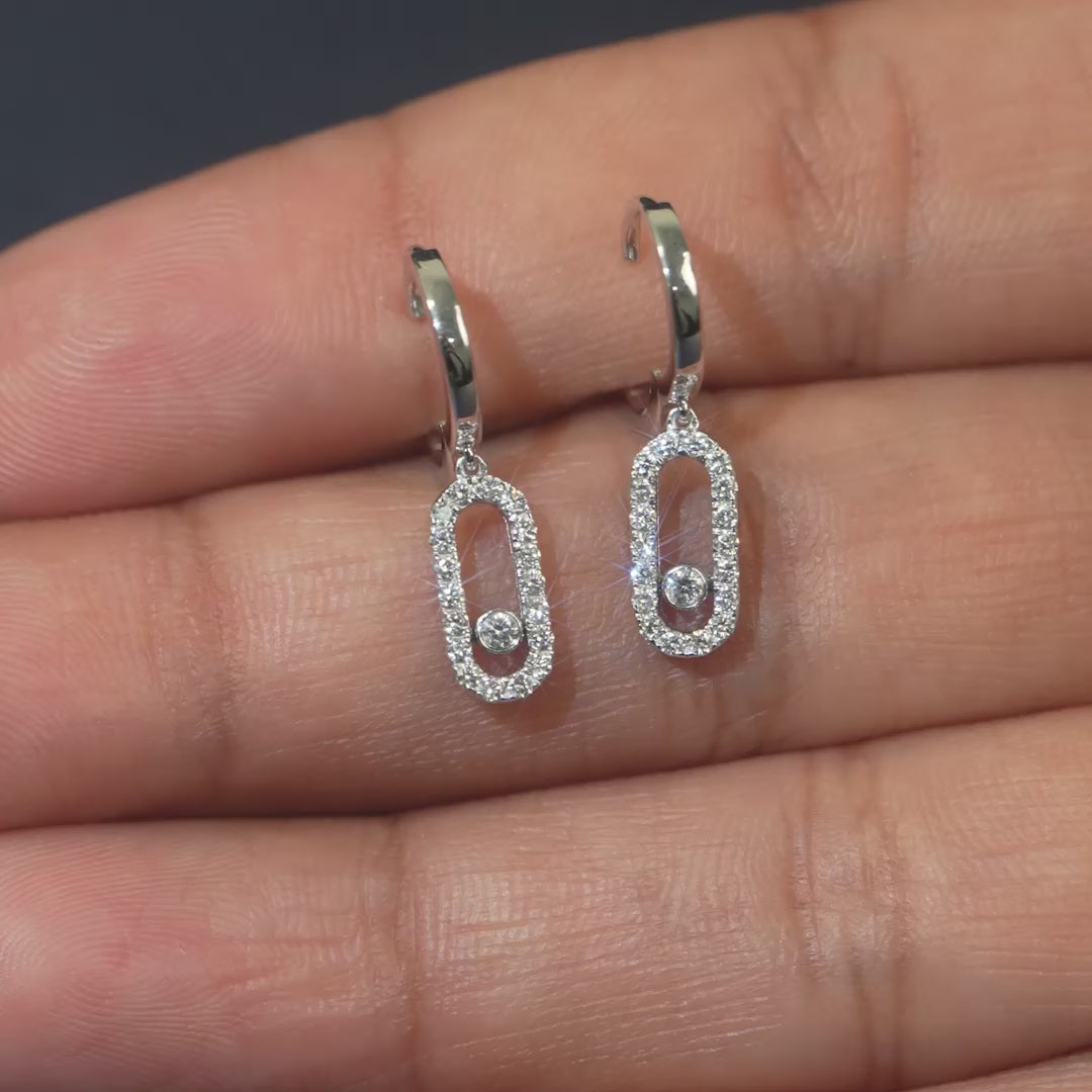 0.25 CT Round Diamonds Drop Earrings