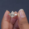 2.71 CT Pear & Baguette Three Stone Ring
