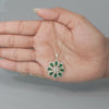 3.64 CT Pear Cut Flower Halo Pendant