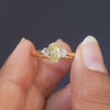 1.32 CT Oval Cut Three Stone Ring - Yellow Diamond