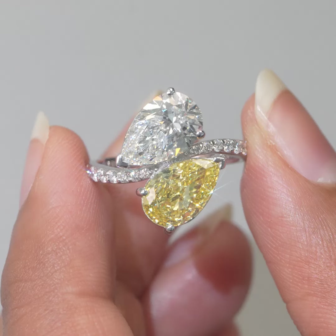 4.26 CT Pear Cut Bypass Ring