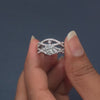 2.20 CT Round Solitaire Curved Ring Set