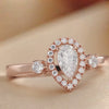 0.45 CT Pear Halo Ring