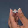 1.34 CT Round Solitaire Pavé Twin Ring