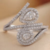 1.28 CT Pear Halo Bypass Ring