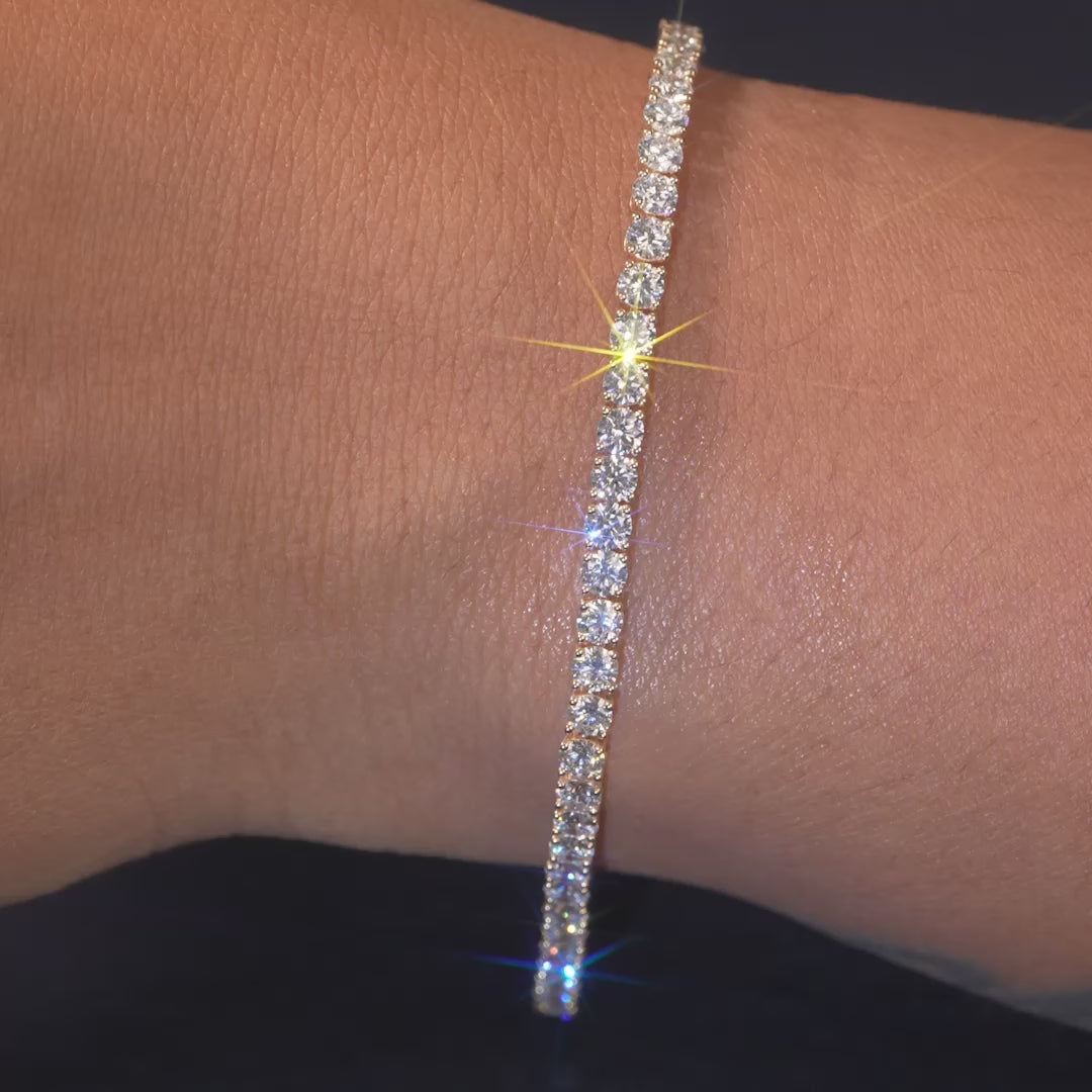 3.08 CT Round Diamond Tennis Bracelet
