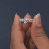 1.66 CT Heart Solitaire Pavé Twin Ring