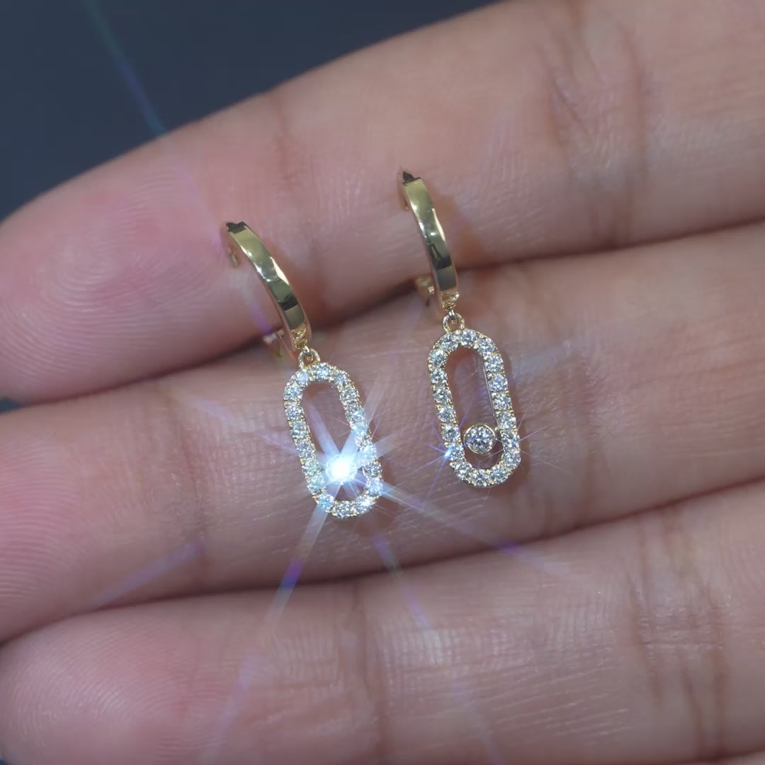 0.25 CT Round Diamonds Drop Earrings