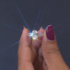 2.84 CT Oval & Pear Three Stone Ring