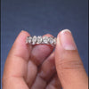 2 CT Oval Cut Bezel Half Eternity Ring
