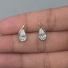 2.06 CT Pear Cut Swirl Stud Earrings
