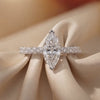 2.46 CT Marquise Solitaire Pavé Ring