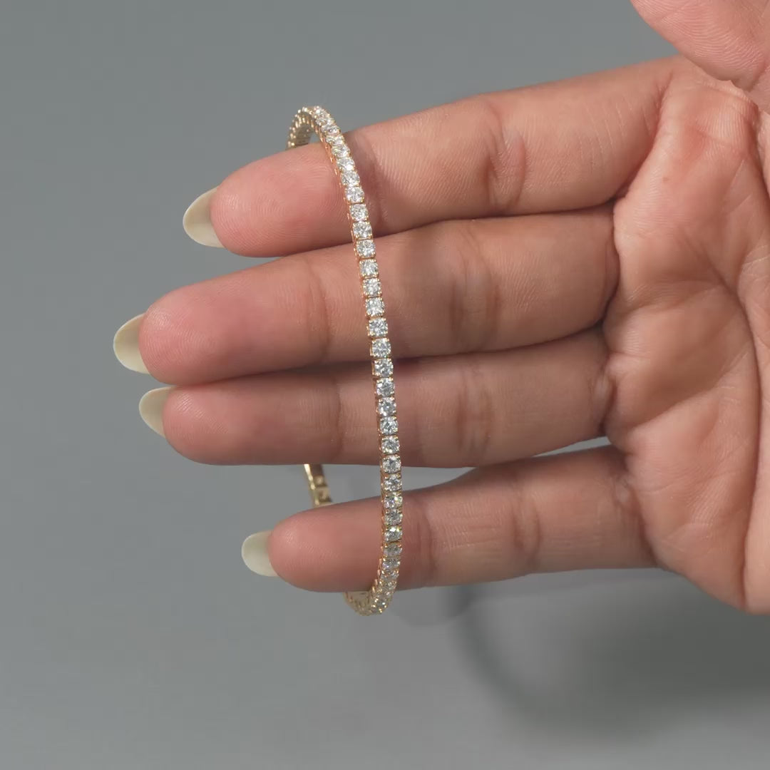 4.14 CT Round Brilliant Tennis Bracelet