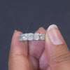 4 CT Radiant Half Eternity Ring