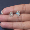 3 CT Oval Stud Earrings