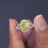 3.06 CT Oval Cut Halo Split-Shank Ring