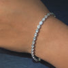 5.25 CT Oval Cut Bezel Tennis Bracelet