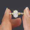 2.75 CT Oval Cut Side Stone Ring