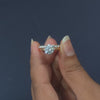 3.35 CT Round Solitaire Pavé Twin Ring