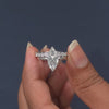 2.65 CT Marquise Solitaire Side Stones Ring