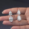 78.50 CT Pear Diamond Necklace & Earrings Set
