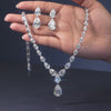 78.50 CT Pear Diamond Necklace & Earrings Set