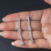 3.02 CT Line Drop Earrings