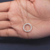 1 CT Round Cut Circle Pendant,