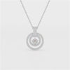 1.6 CT Lab Diamond Round Cut Pendant
