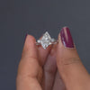 1.28 CT Marquise Partial Halo Side Stones Ring