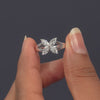 0.82 CT Marquise Cut Flower Ring