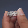 3 CT Oval Cut Multi Shape Cluster Twin Ring