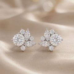 2.38 CT Round & Marquise Diamond Cluster Ring