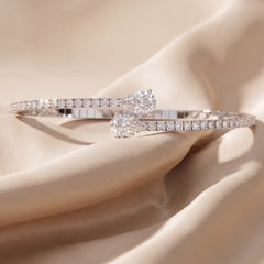 4.93 CT Pear Diamond Bypass Bangle