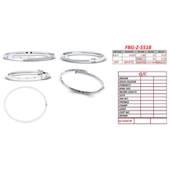 0.53 CT Diamond Screw-Motif Bypass Bangle Bracelet