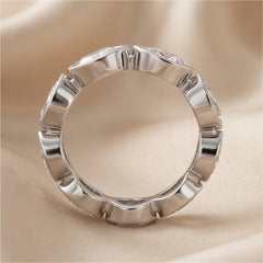 4.80 CT East-West Pear Bezel Diamond Full Eternity Ring