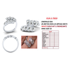 2.43 CT Emerald-Cut Open Ring
